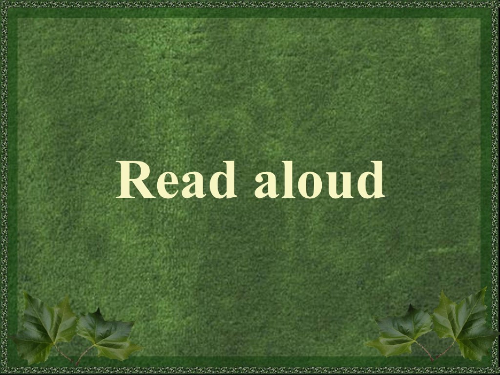 Read aloud